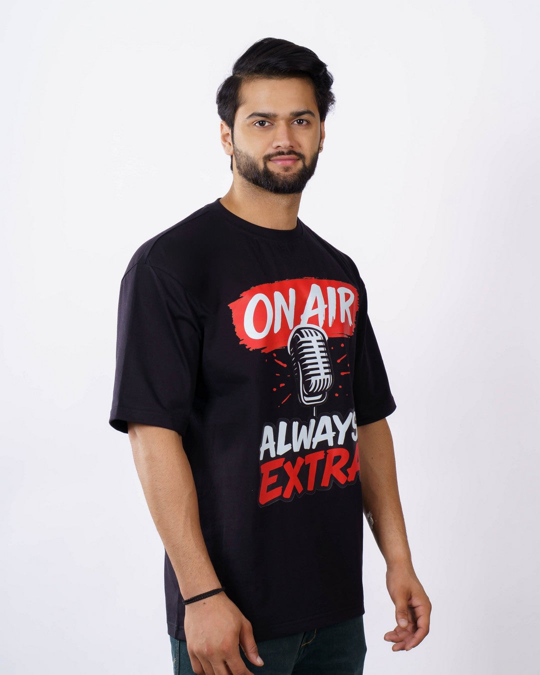 Radio Jockey | On Air, Always Extra | Oversized fit Tshirt