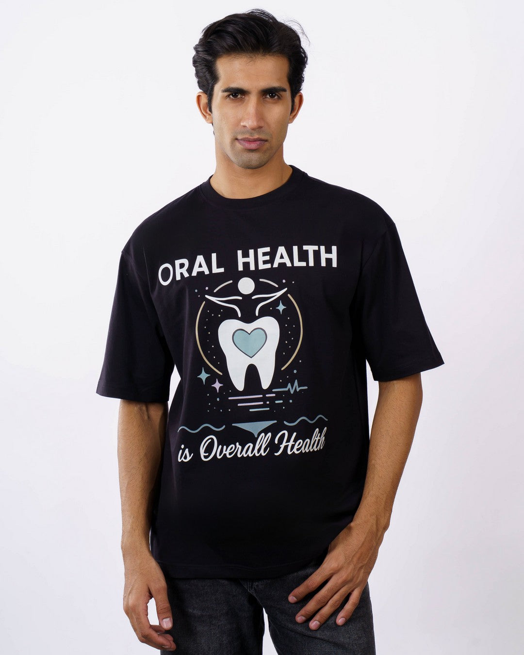 Dentist | Oral Health is Overall Health | Oversized fit Tshirt