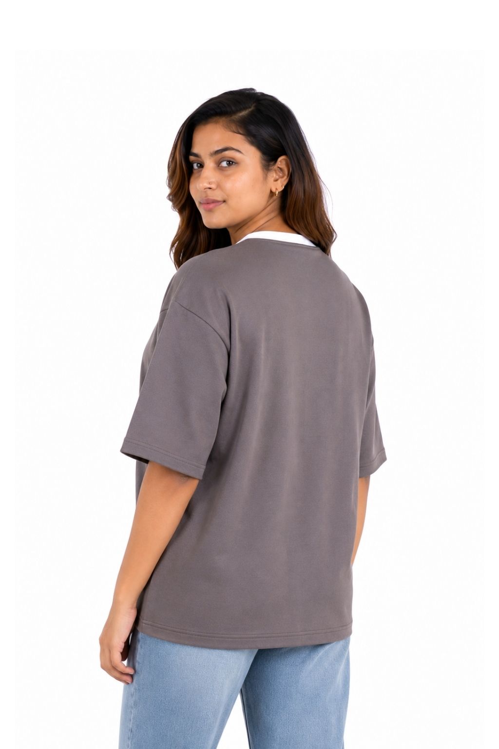 Premium Dark Onion Oversized Plain Tshirt For Women, 240 GSM Fabric