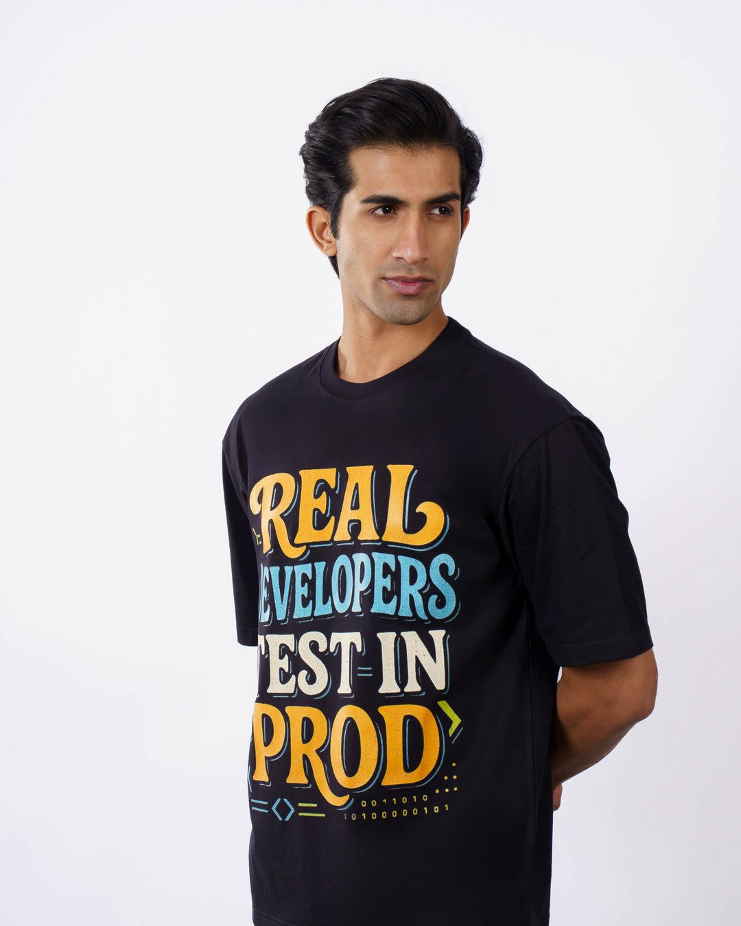 Software Engineer | Real developers test in prod | Oversized fit Tshirt
