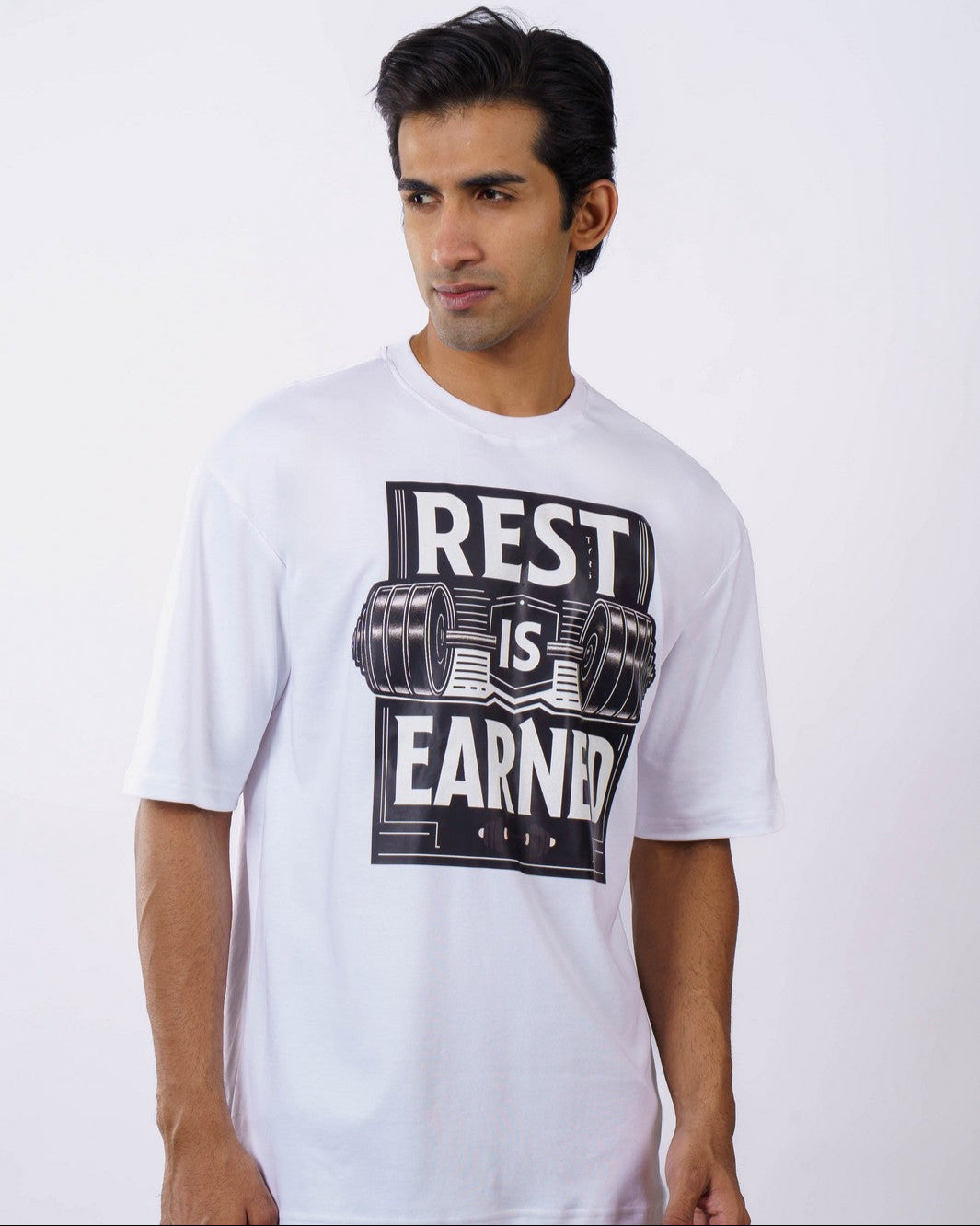 Fitness Trainers | Rest is earned | Oversized fit Tshirt