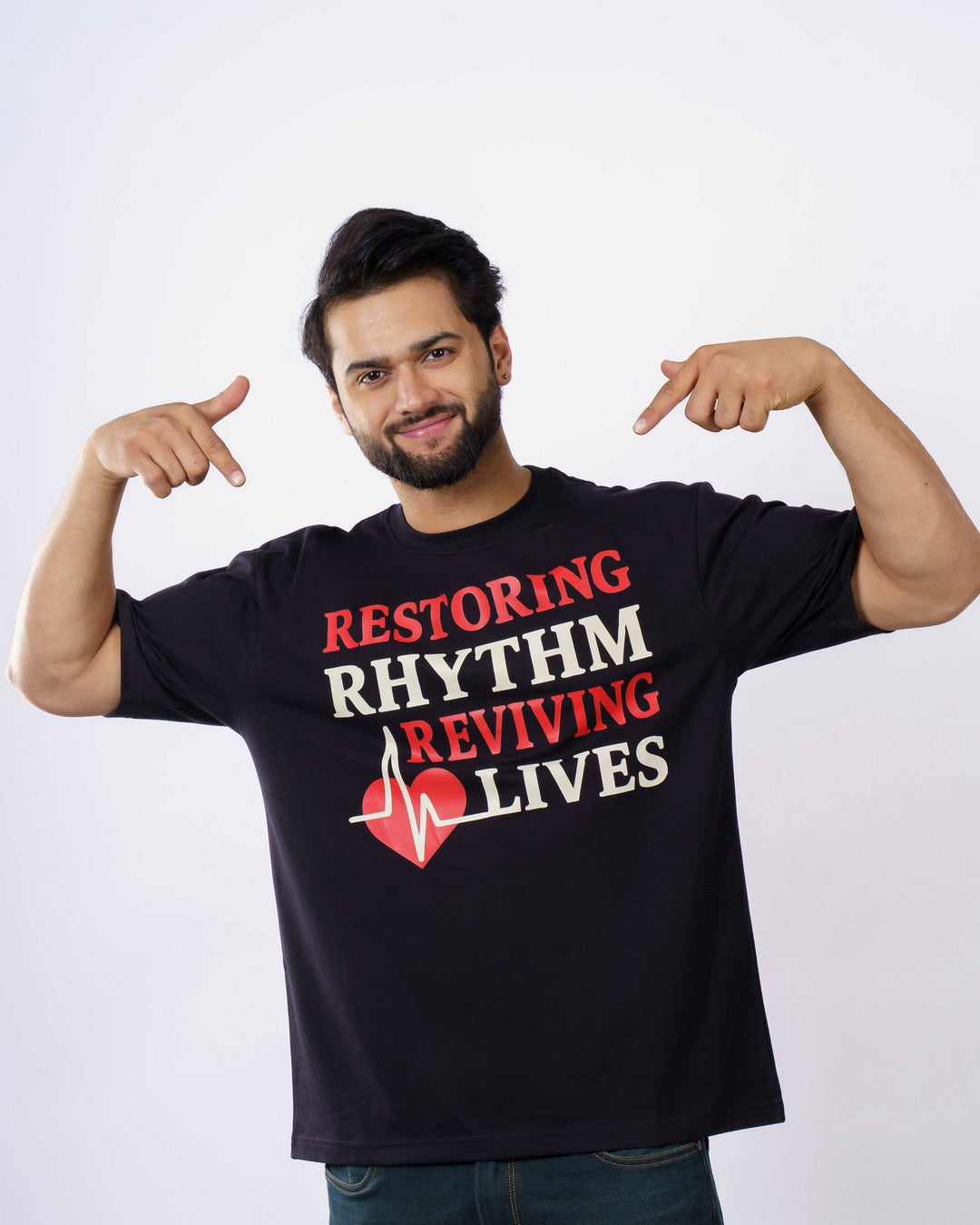 Cardiologist | Restoring Rhythm. Reviving Lives. | Oversized fit Tshirt