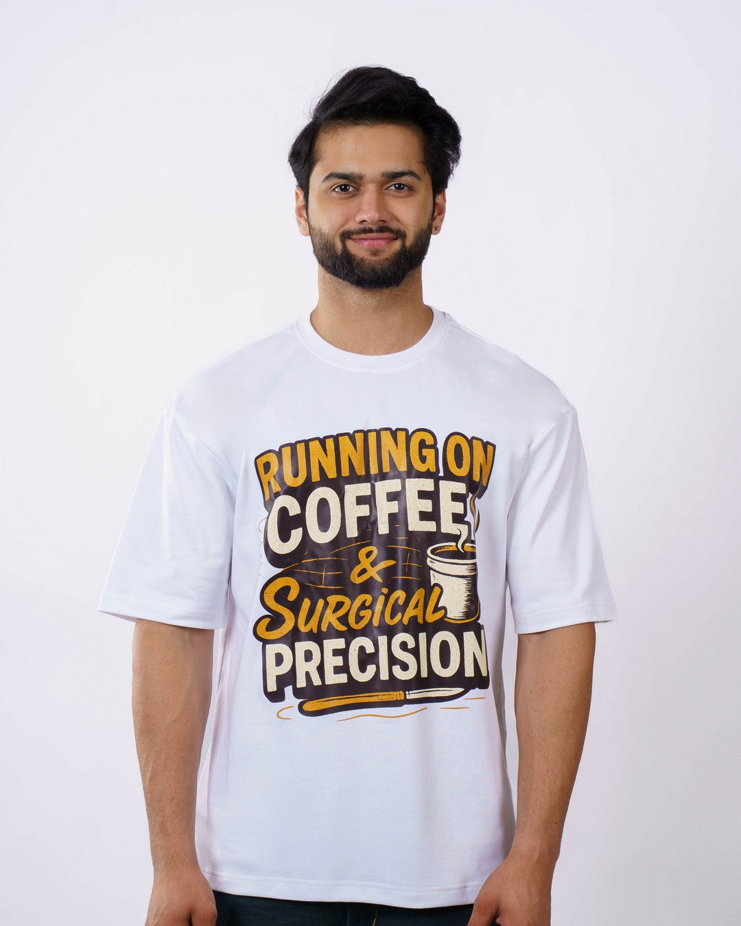 Surgeon | Running on Coffee & Surgical Precision | Oversized fit Tshirt
