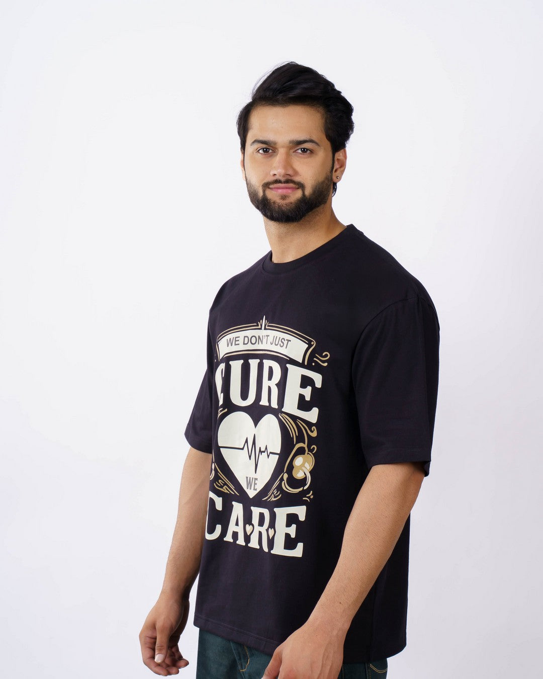 Doctor | We don’t just cure. We care | Oversized fit Tshirt