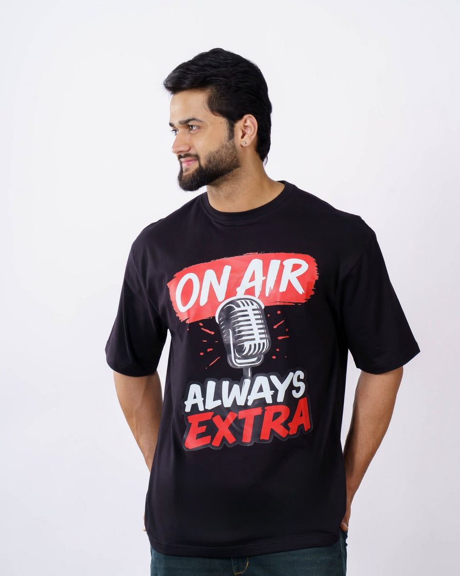 Always Extra Radio Jockey Oversized Printed Tshirt For Men 1