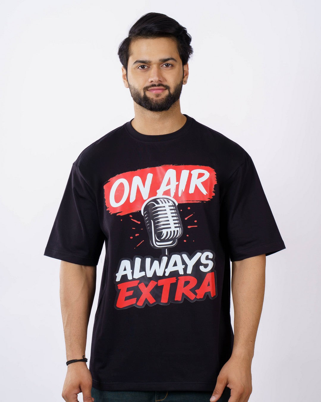 Always Extra Radio Jockey Oversized Printed Tshirt For Men 3