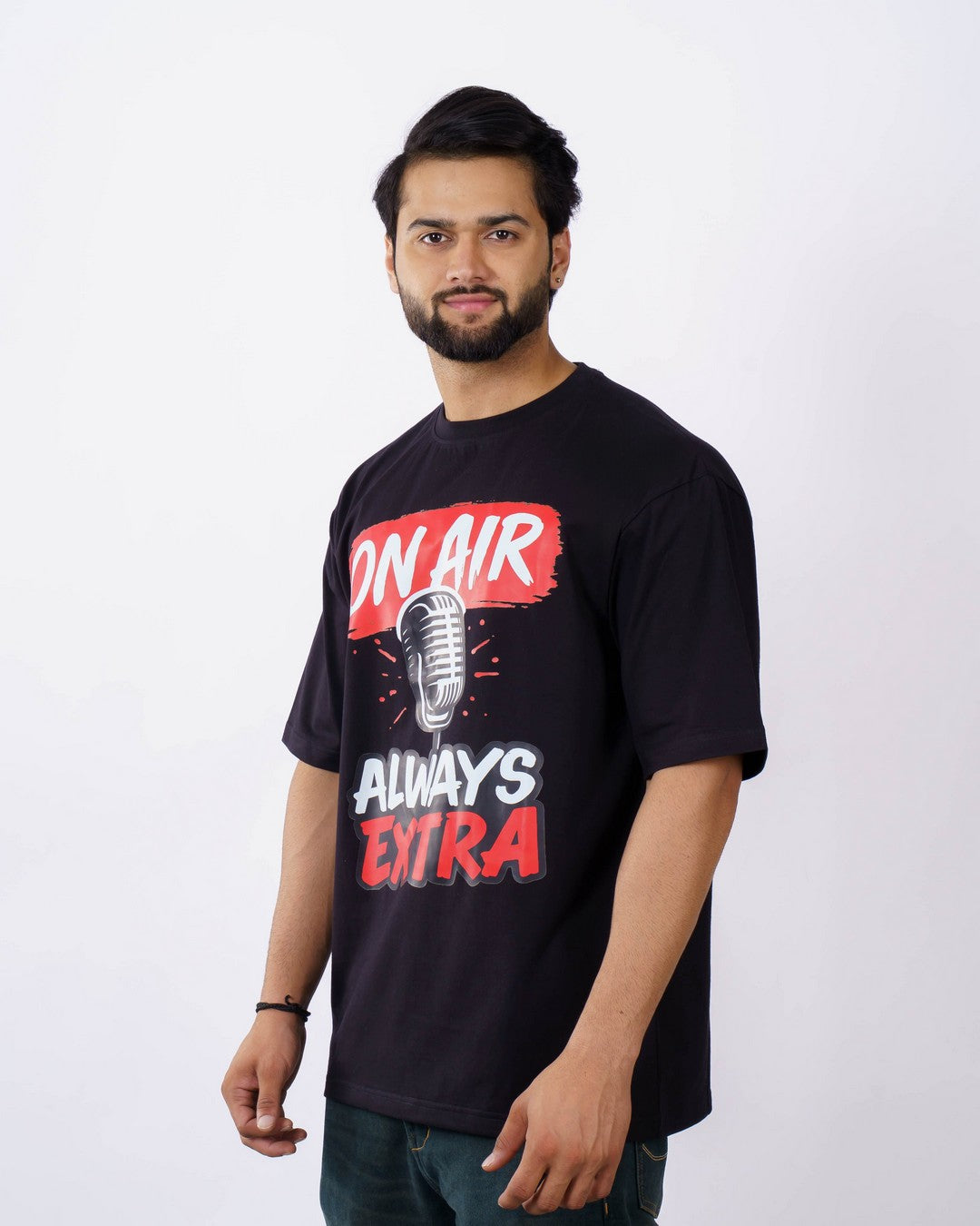 Always Extra Radio Jockey Oversized Printed Tshirt For Men 5