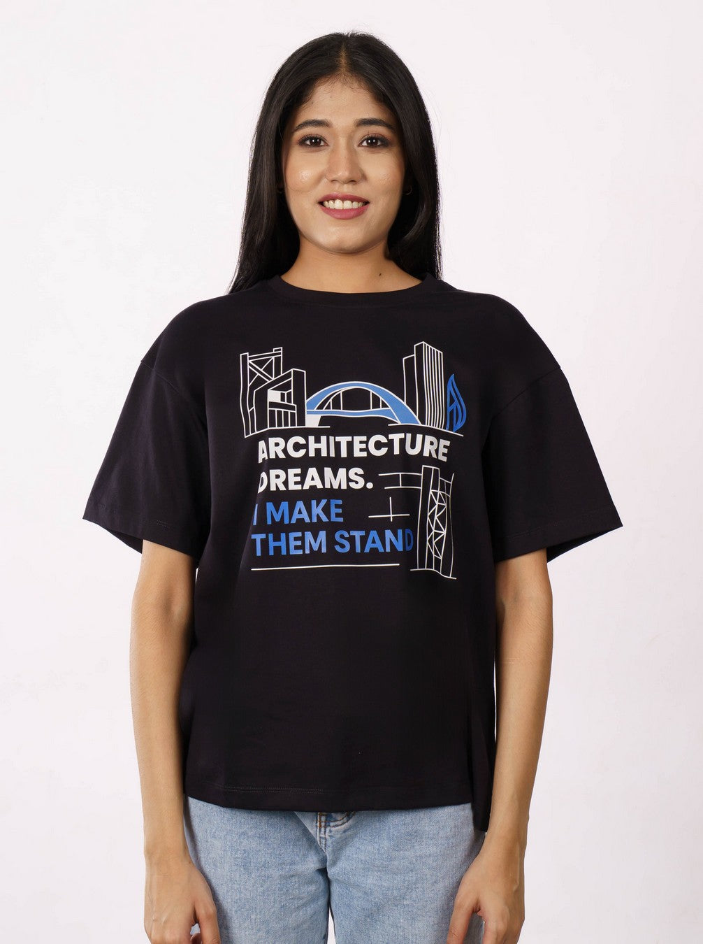 Architecture Dreams Structural Engineer Oversized T-shirt For Women 3