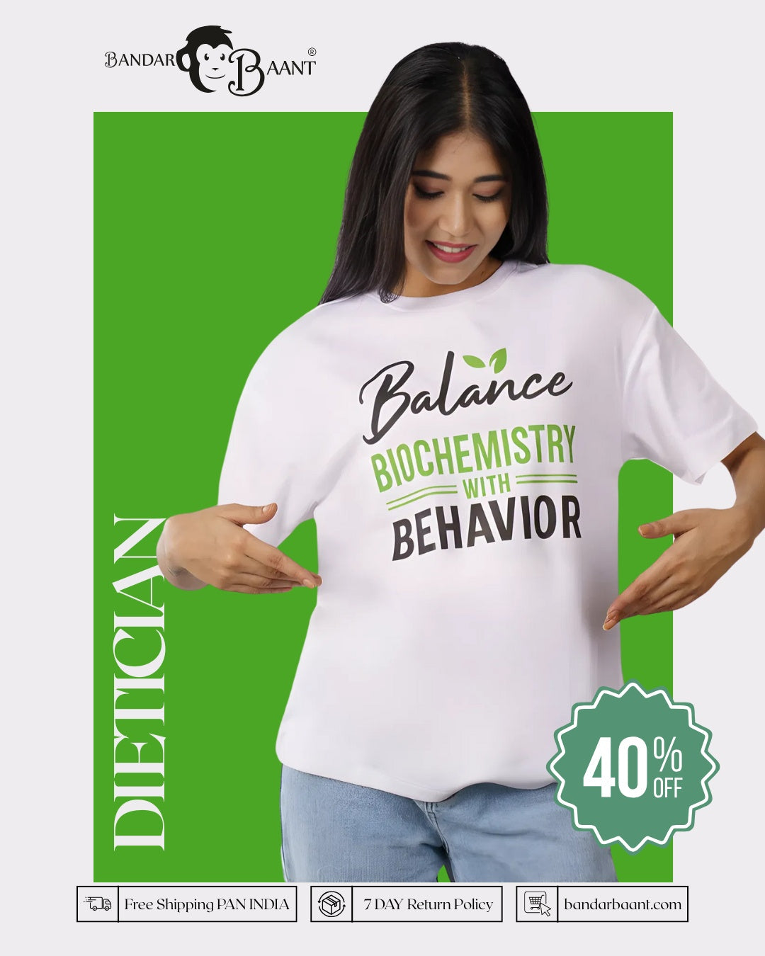 Balance Behavior Dietician Oversized Tshirt For Women 6
