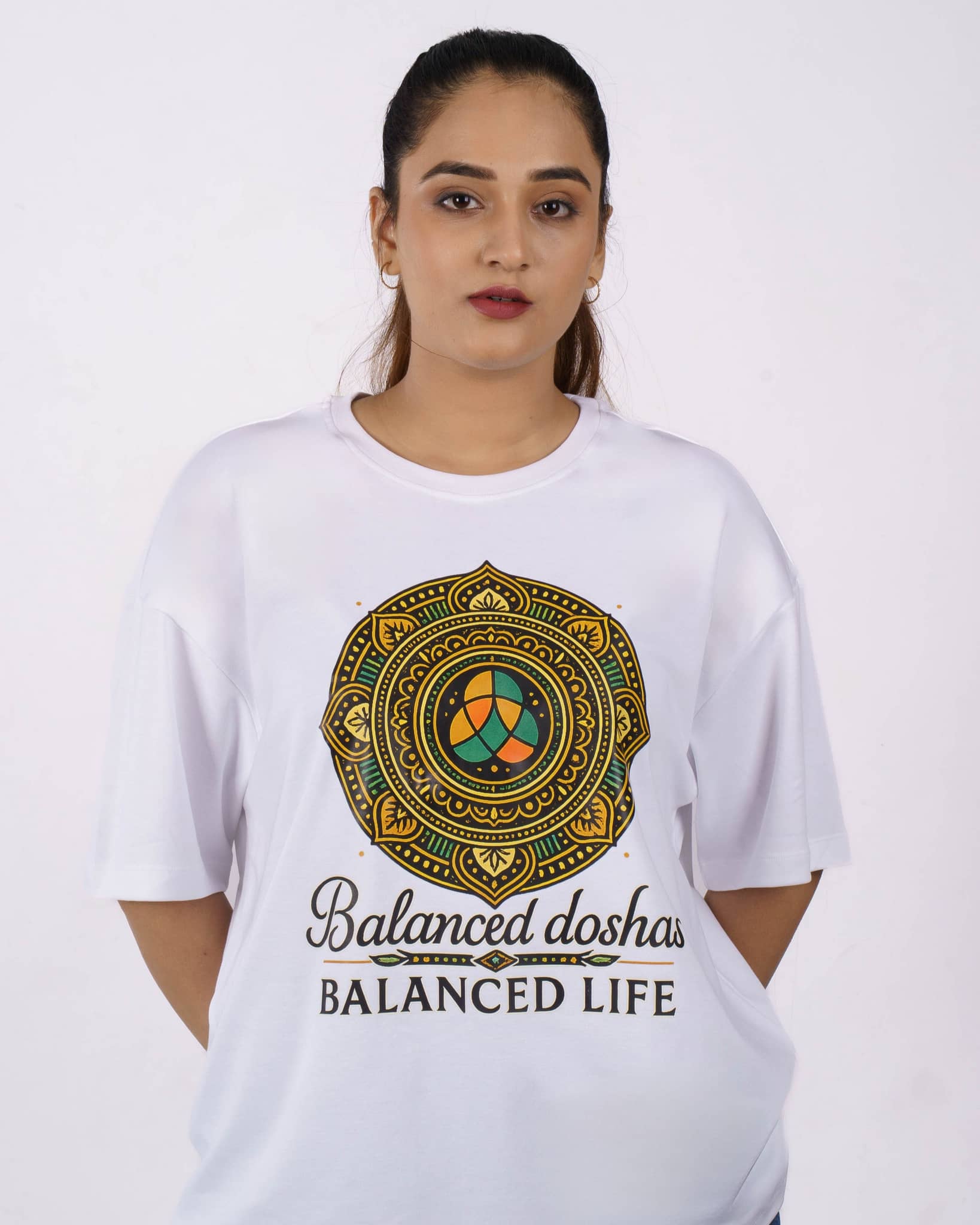 Balanced Ayurvedic Doctor Oversized T-shirt For Women 1