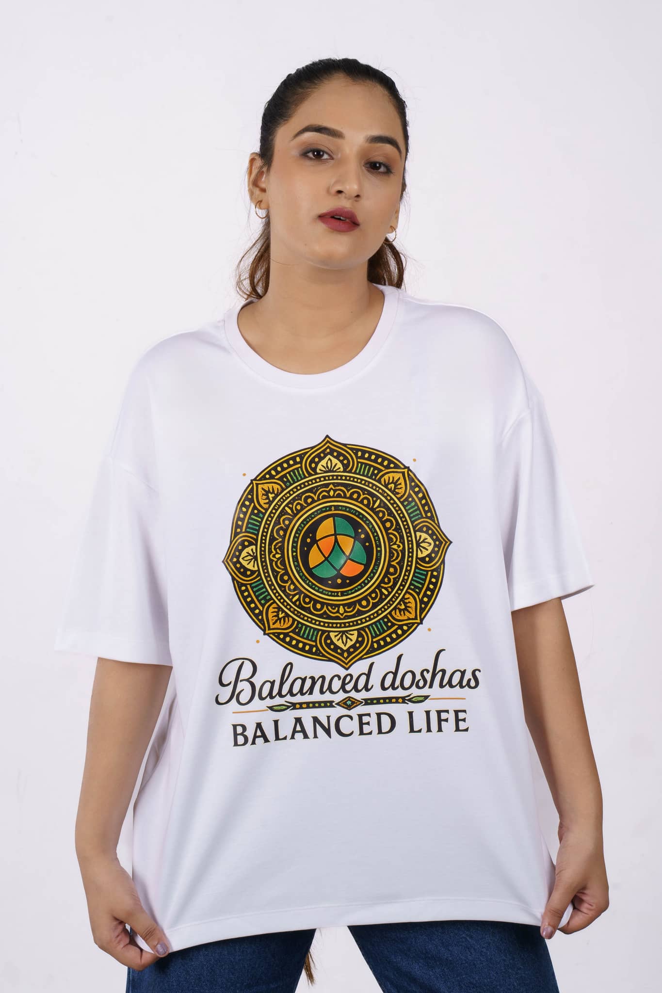 Balanced Ayurvedic Doctor Oversized T-shirt For Women 4
