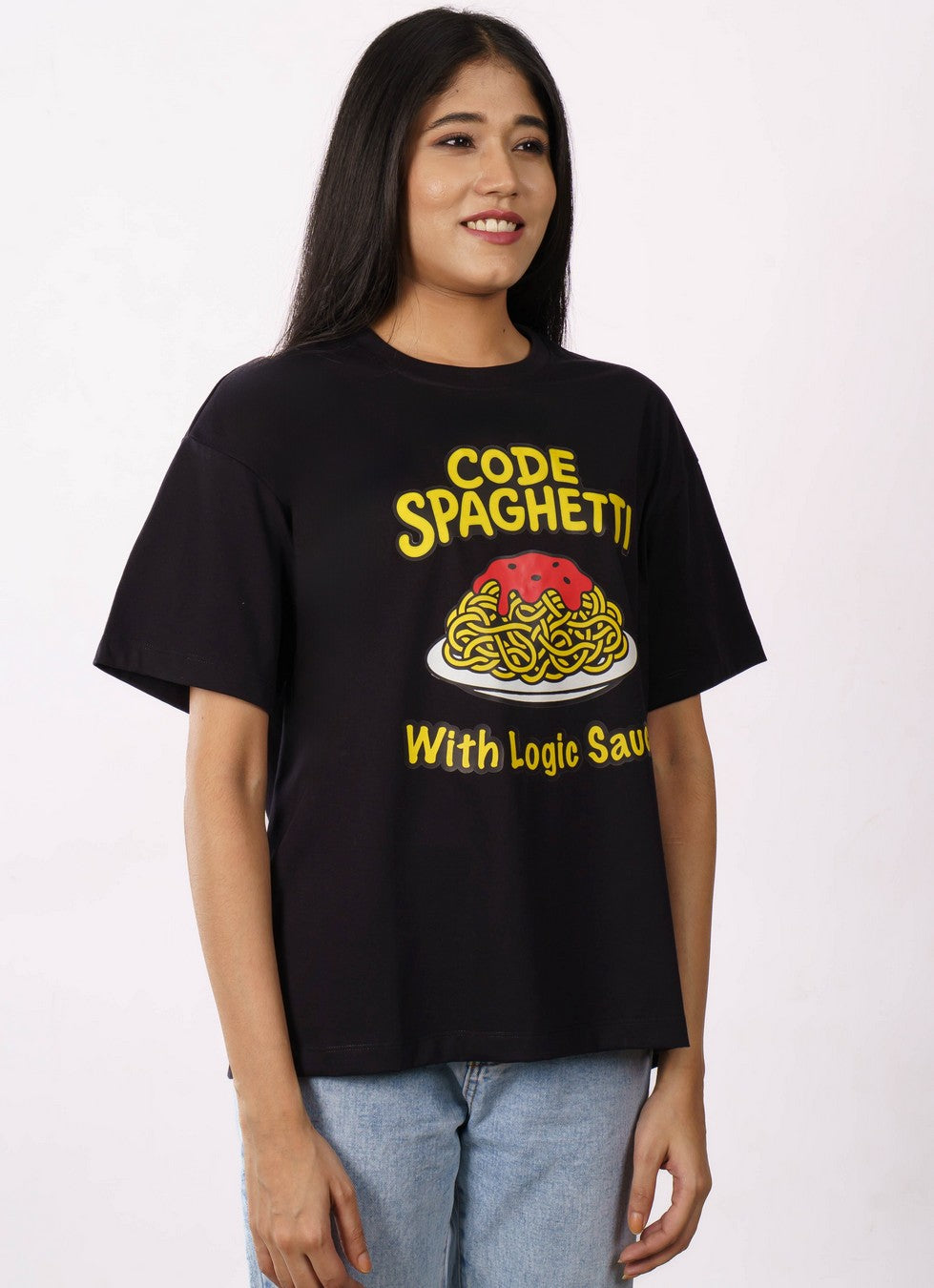 Software Engineer | Code spaghetti with logic sauce. | Oversized fit Tshirt