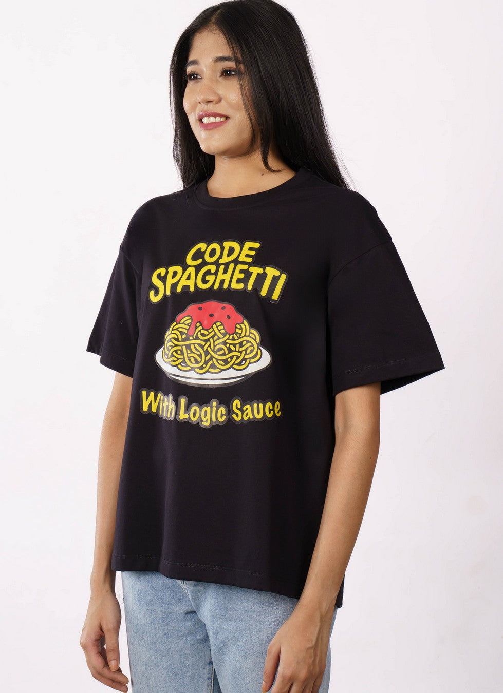 Software Engineer | Code spaghetti with logic sauce. | Oversized fit Tshirt