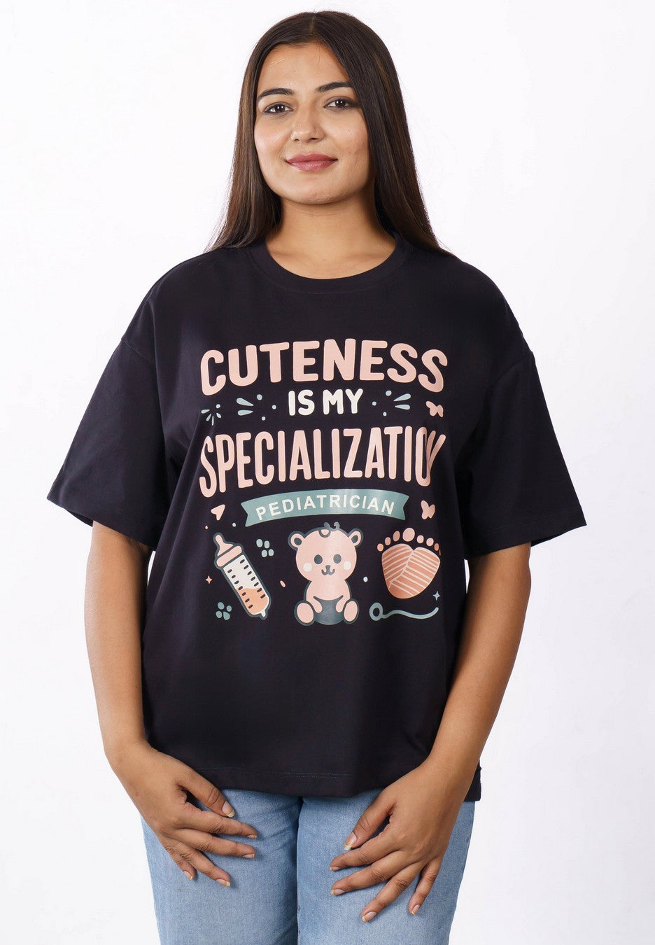 Paediatrician | Cuteness Is My Specialization | Oversized fit Tshirt