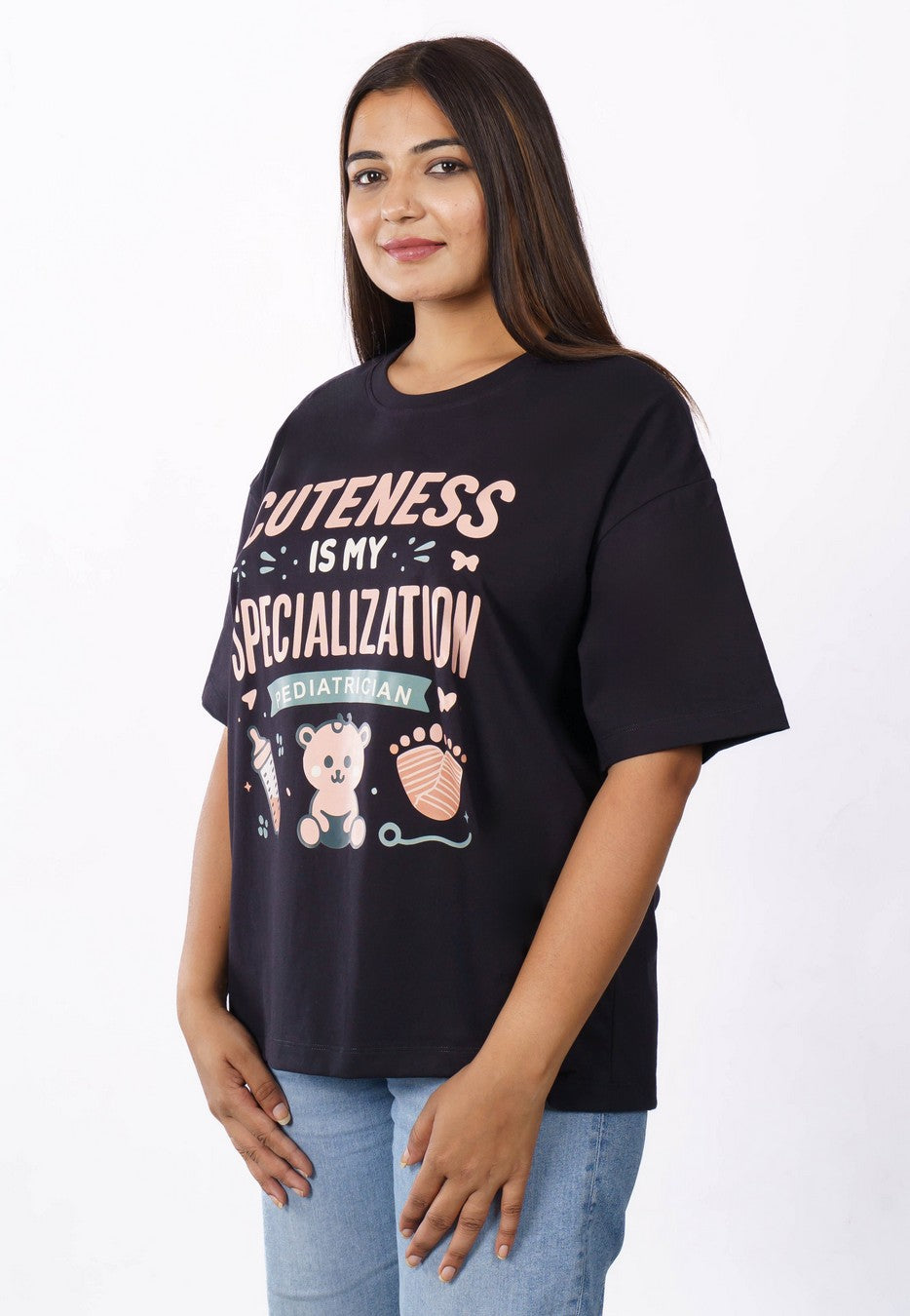 Paediatrician | Cuteness Is My Specialization | Oversized fit Tshirt