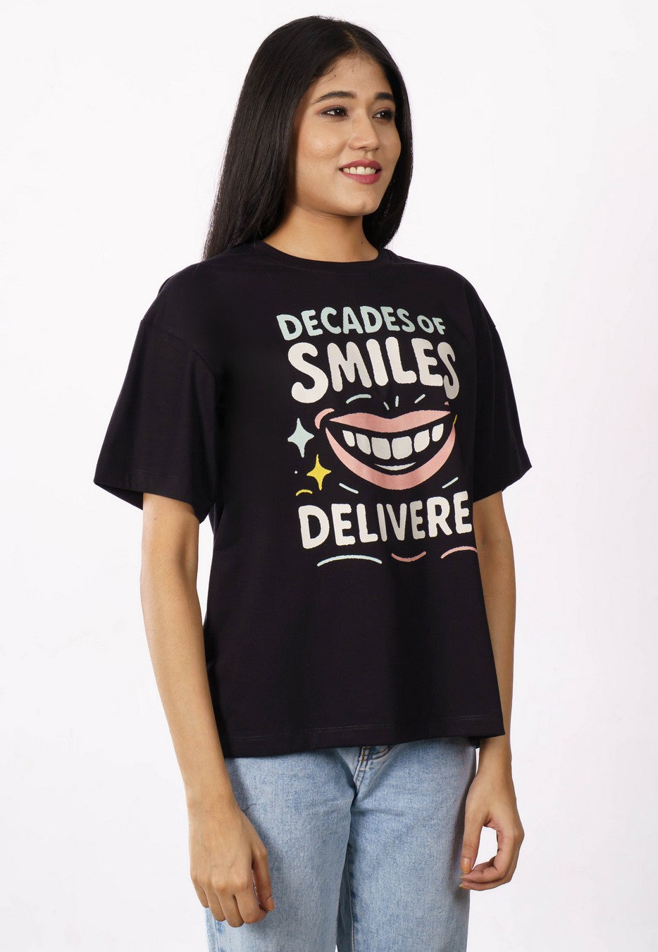 Dentist | Decades of Smiles Delivered. | Oversized fit Tshirt
