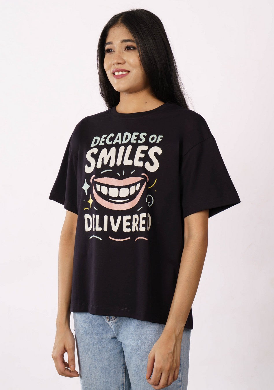 Dentist | Decades of Smiles Delivered. | Oversized fit Tshirt