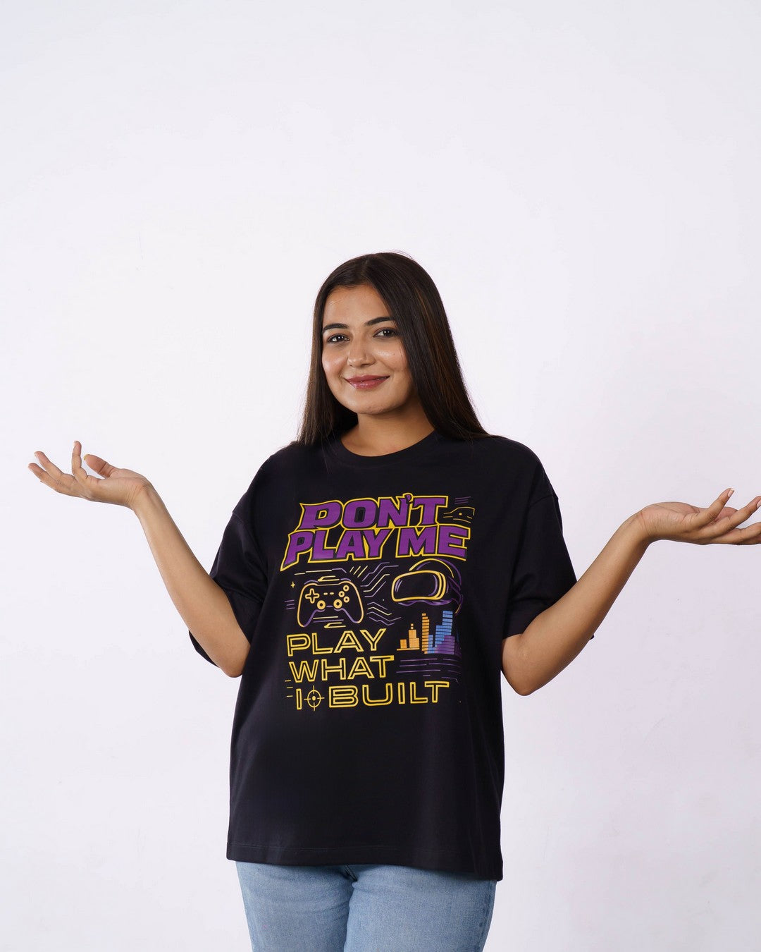 Game Developer | Don’t play me. Play what I built | Oversized fit Tshirt