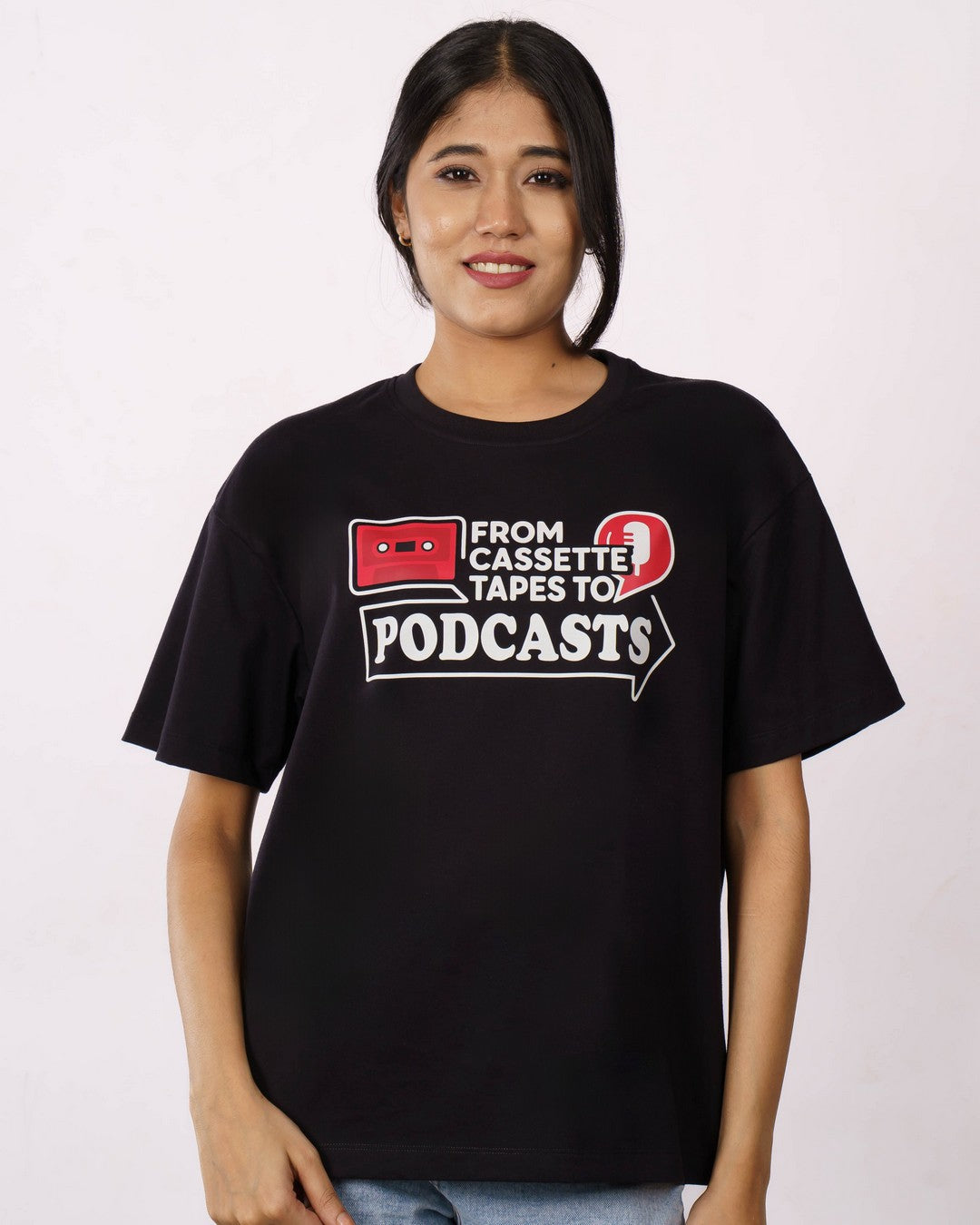 Radio Jockey | From Cassette Tapes to Podcasts | Oversized fit Tshirt