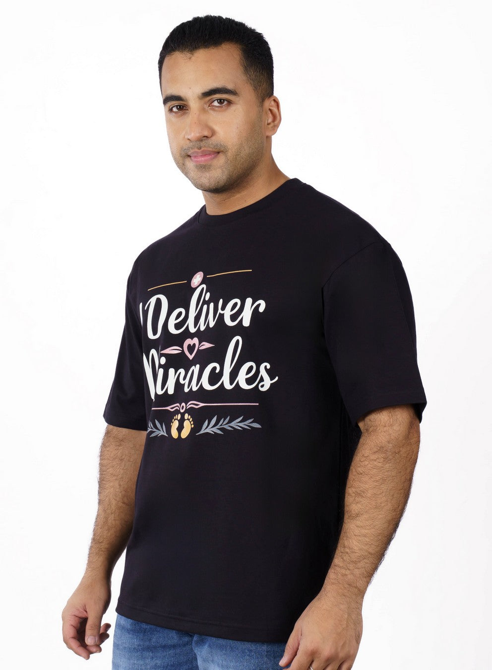 Gynaecologist | I Deliver Miracles | Oversized fit Tshirt