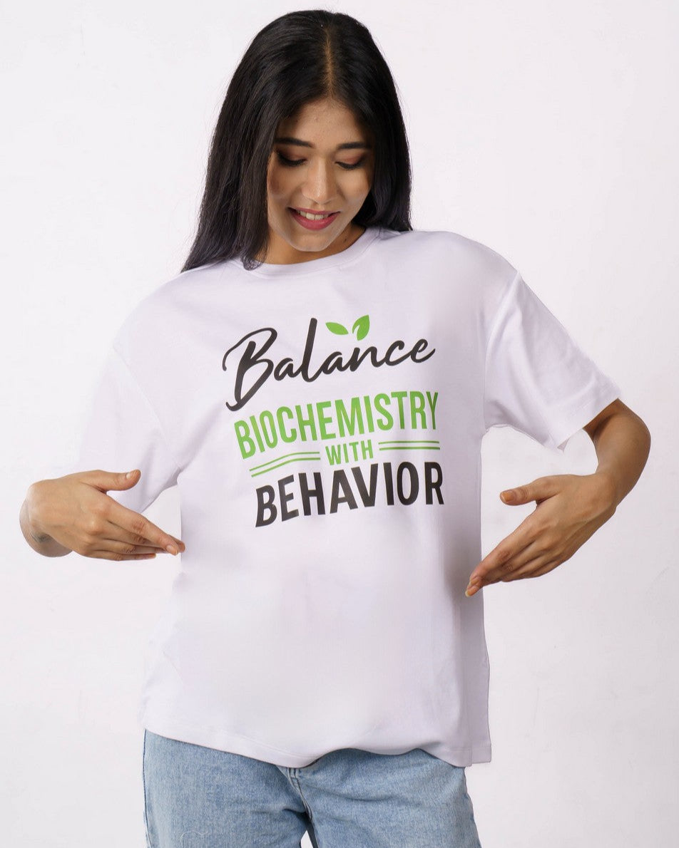 Dietician | I balance biochemistry with behavior | Oversized fit Tshirt