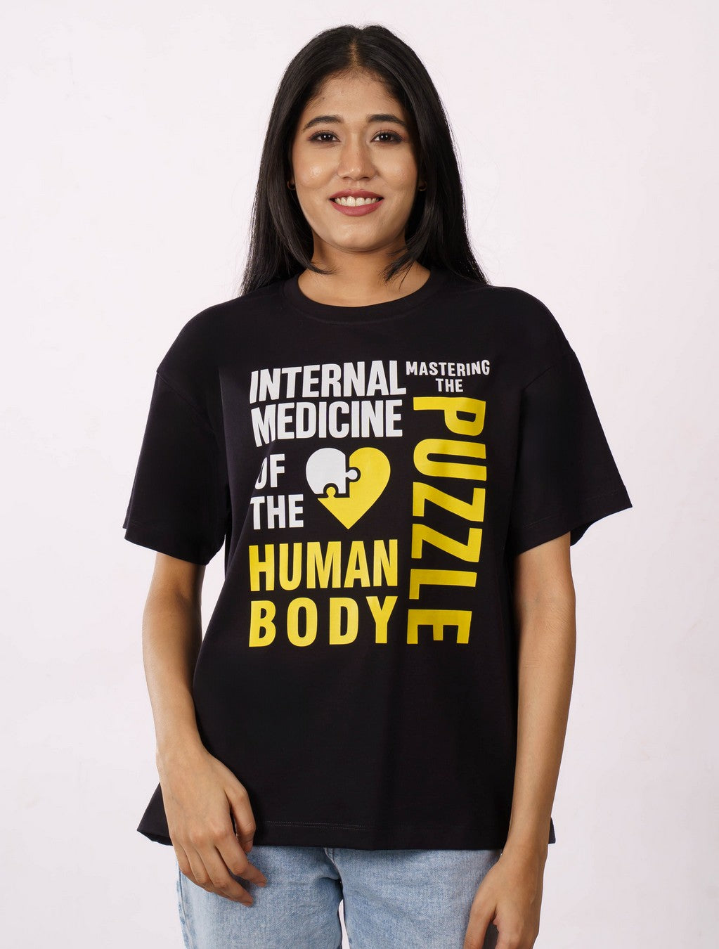 Physician | Internal Medicine: Mastering the Puzzle of the Human Body. | Oversized fit Tshirt
