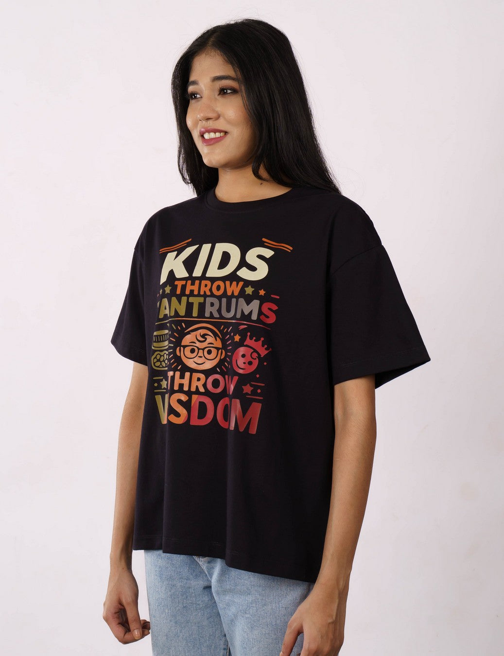 Paediatrician | Kids Throw Tantrums. I Throw Wisdom. | Oversized fit Tshirt