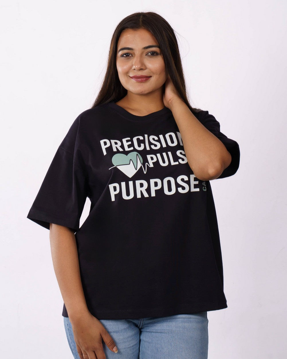 Cardiologist | Precision. Pulse. Purpose. Cardiologist Life. | Oversized fit Tshirt