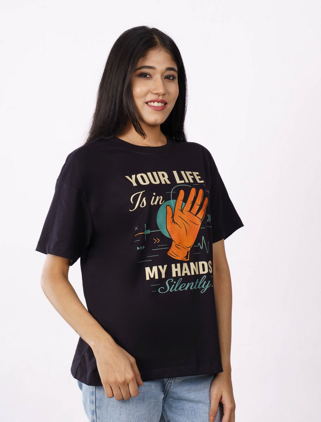 Anesthetist | Your Life Is in My Hands - Silently. | Oversized fit Tshirt