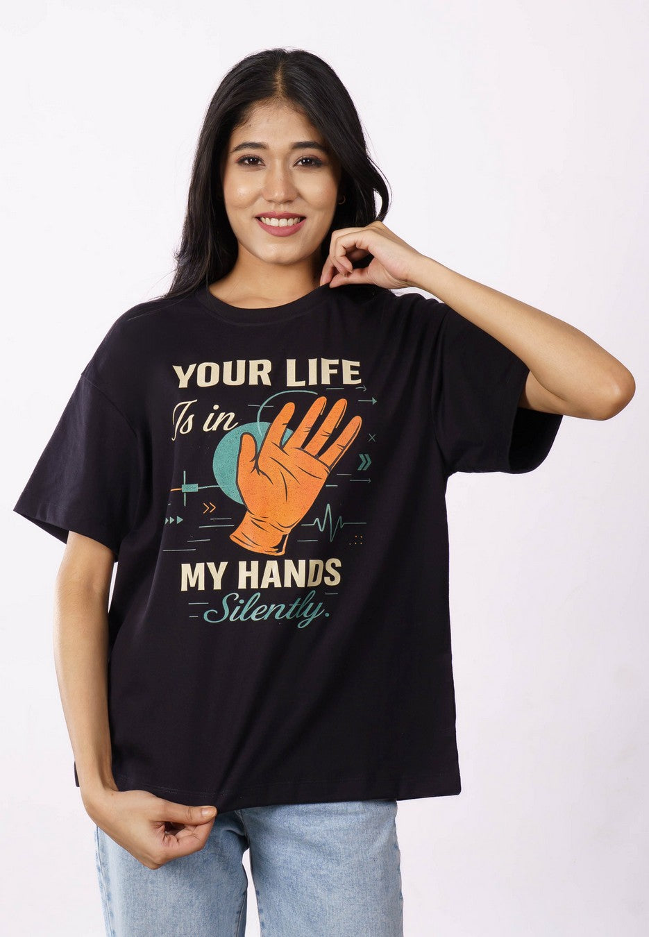 Anesthetist | Your Life Is in My Hands - Silently. | Oversized fit Tshirt