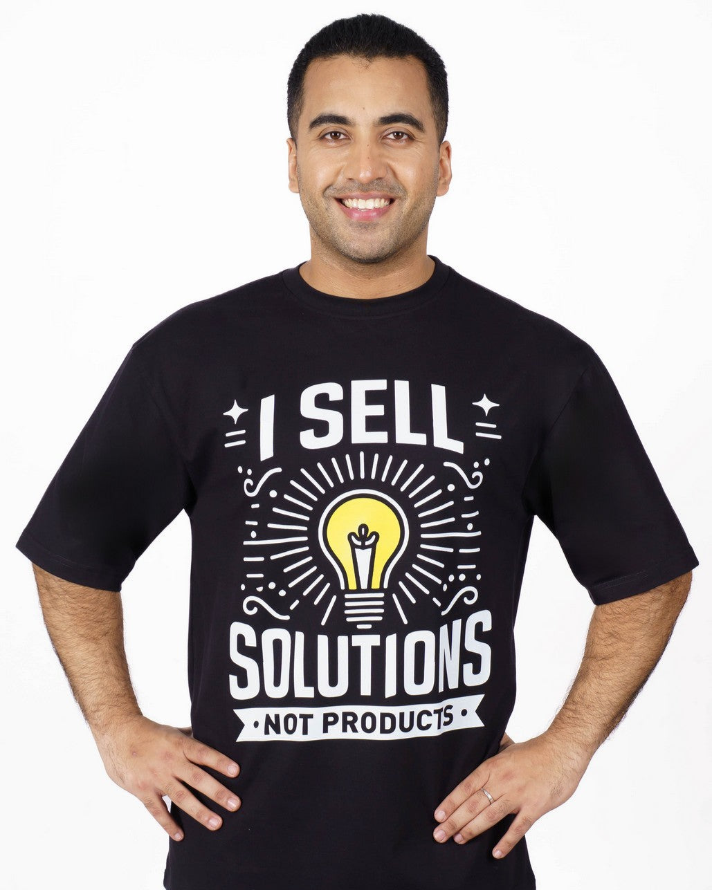 Sales Executive | I Sell Solutions, Not Products | Oversized Tshirt For Men