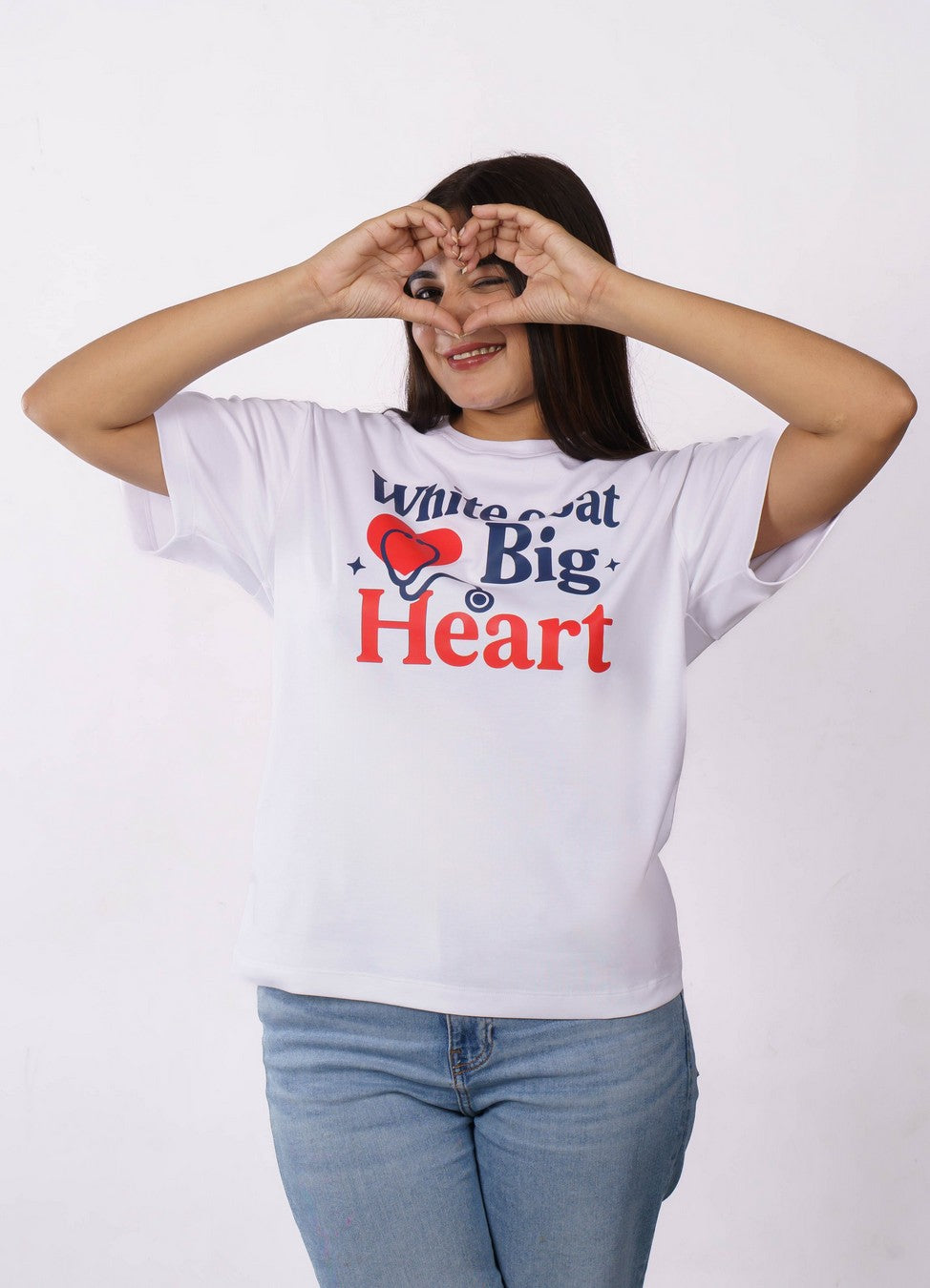 Big Heart Doctor Oversized Printed Tshirt For Women 3