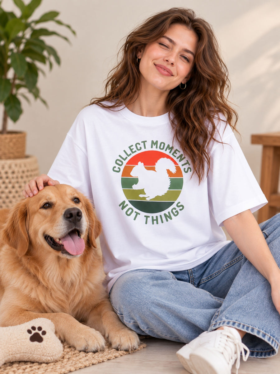 Oversized fit T-Shirt For Women by Bandar Baant Collections with Collect Moments Not Things design
