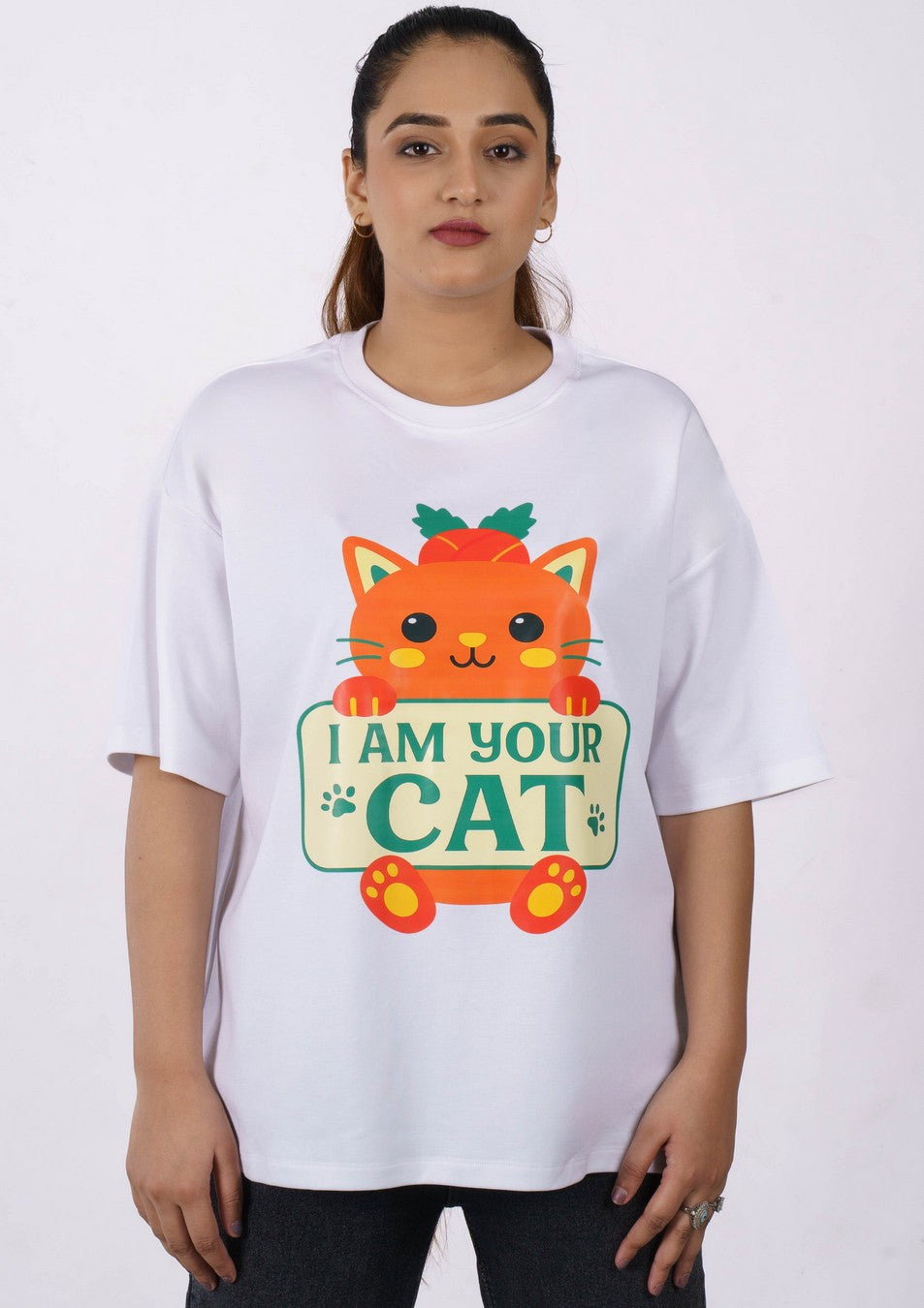Cat Mom I Am Your Cat Oversized T-Shirt For Women 3