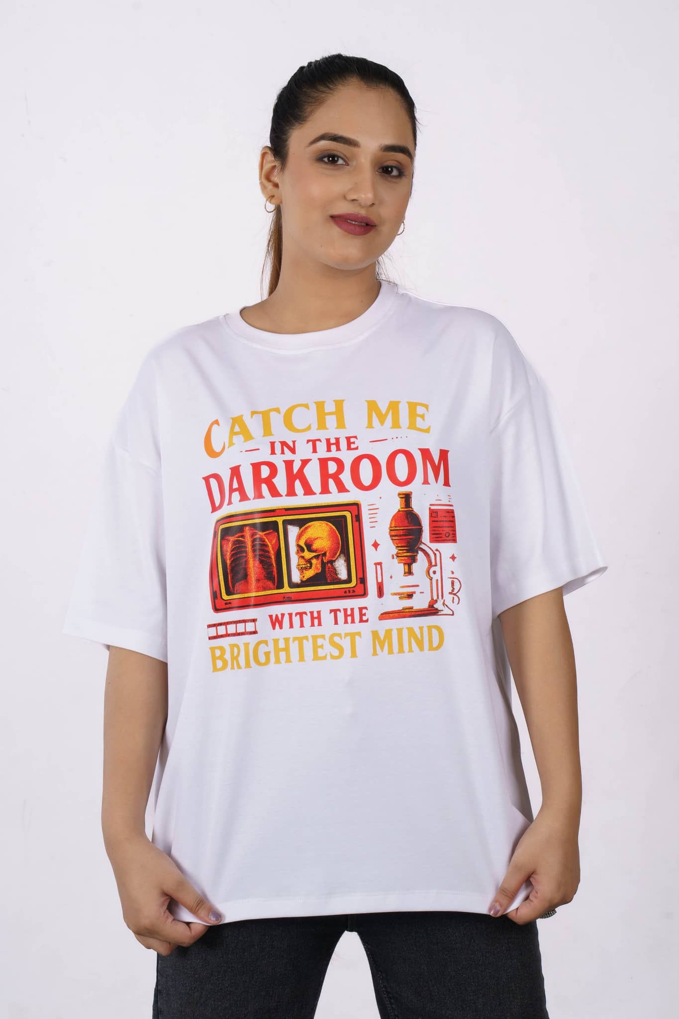 Catch Me Brightest Minds Radiologist Oversized T-shirt For Women 1