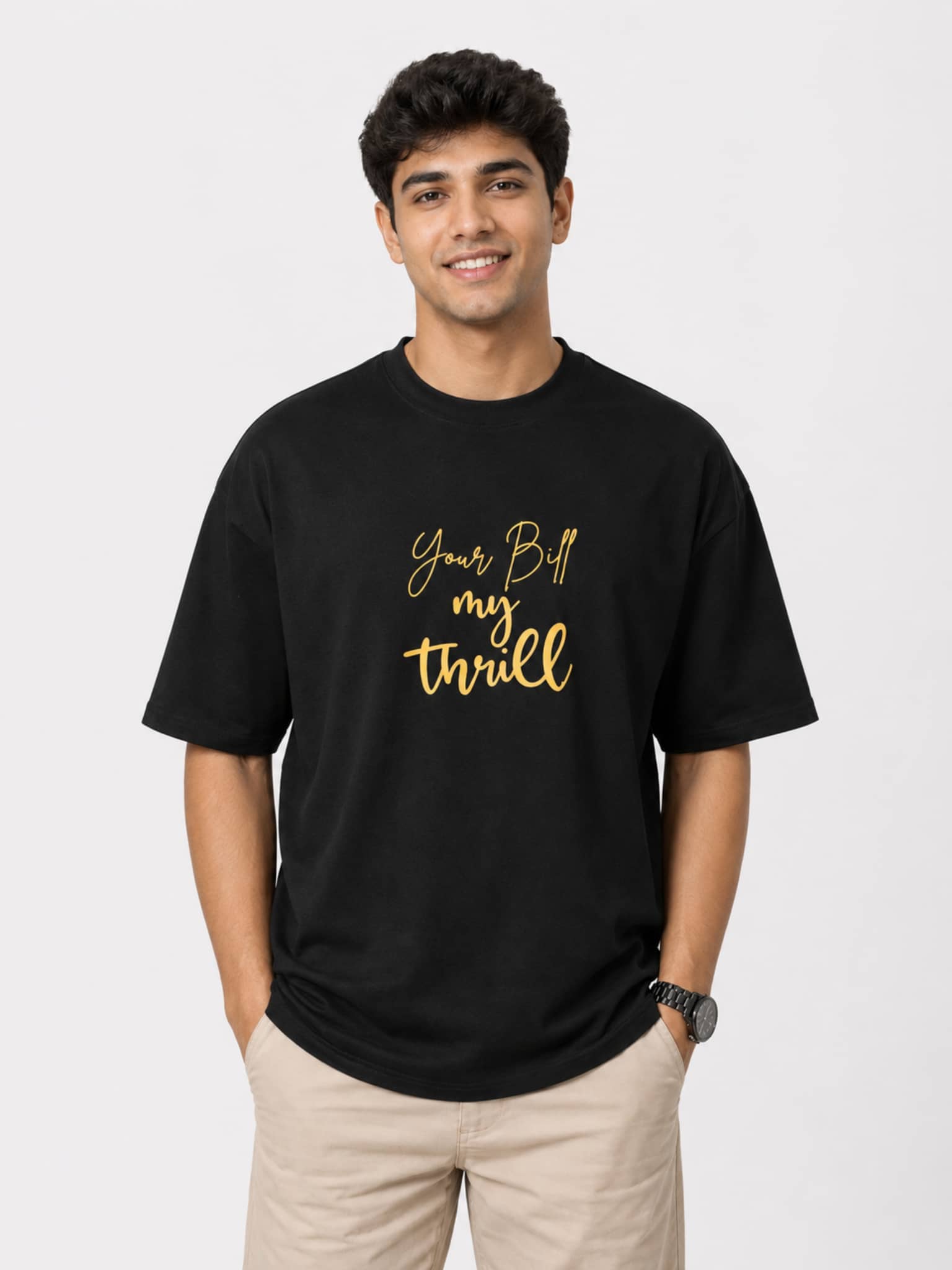 Chartered Accountant Trendy Tshirt For Men oversized fit black Tshirt with sales lifestyle graphic