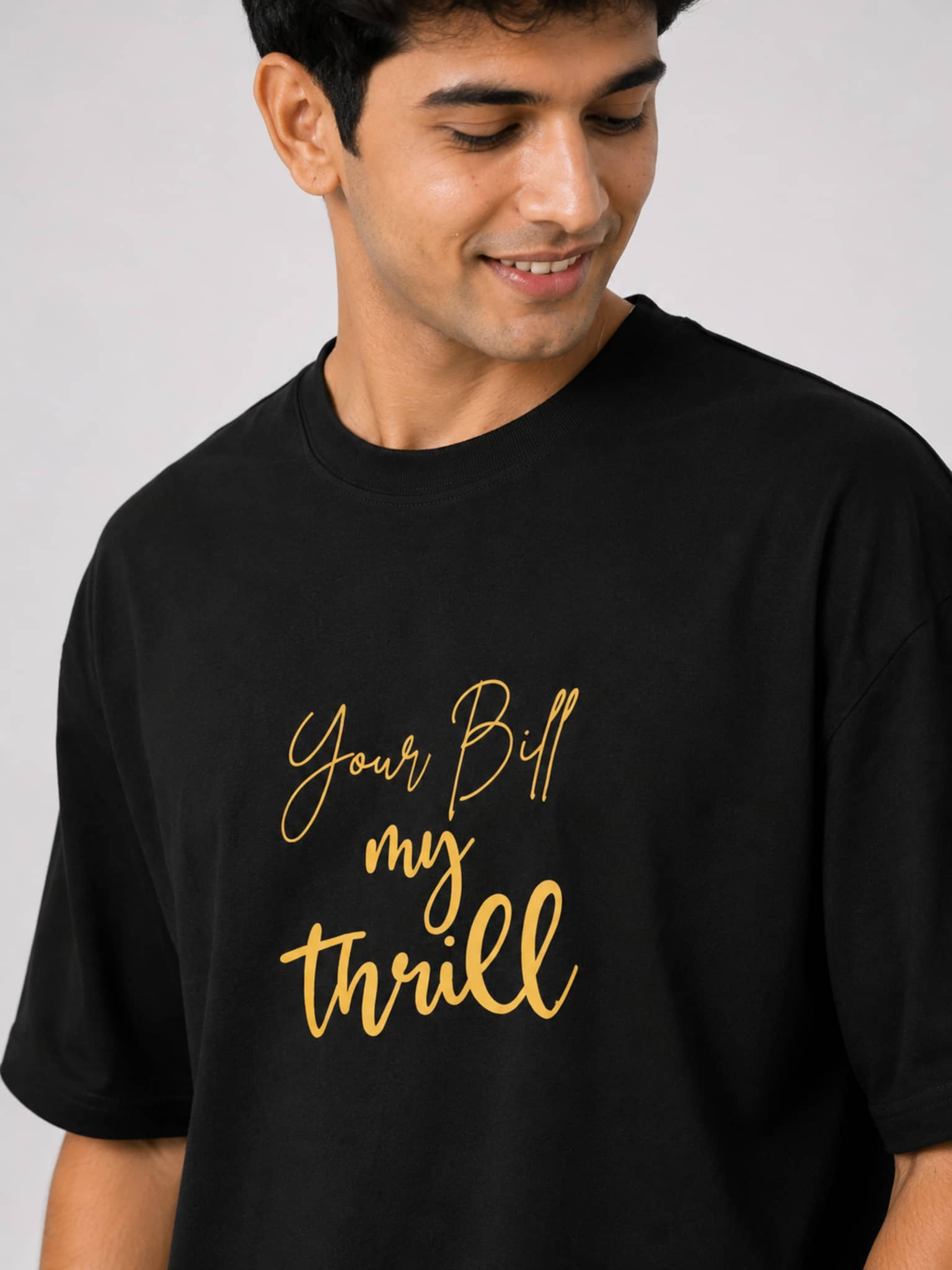 Chartered Accountant Trendy Tshirt For Men oversized fit black tshirt with sales lifestyle print by Bandar Baant Collections