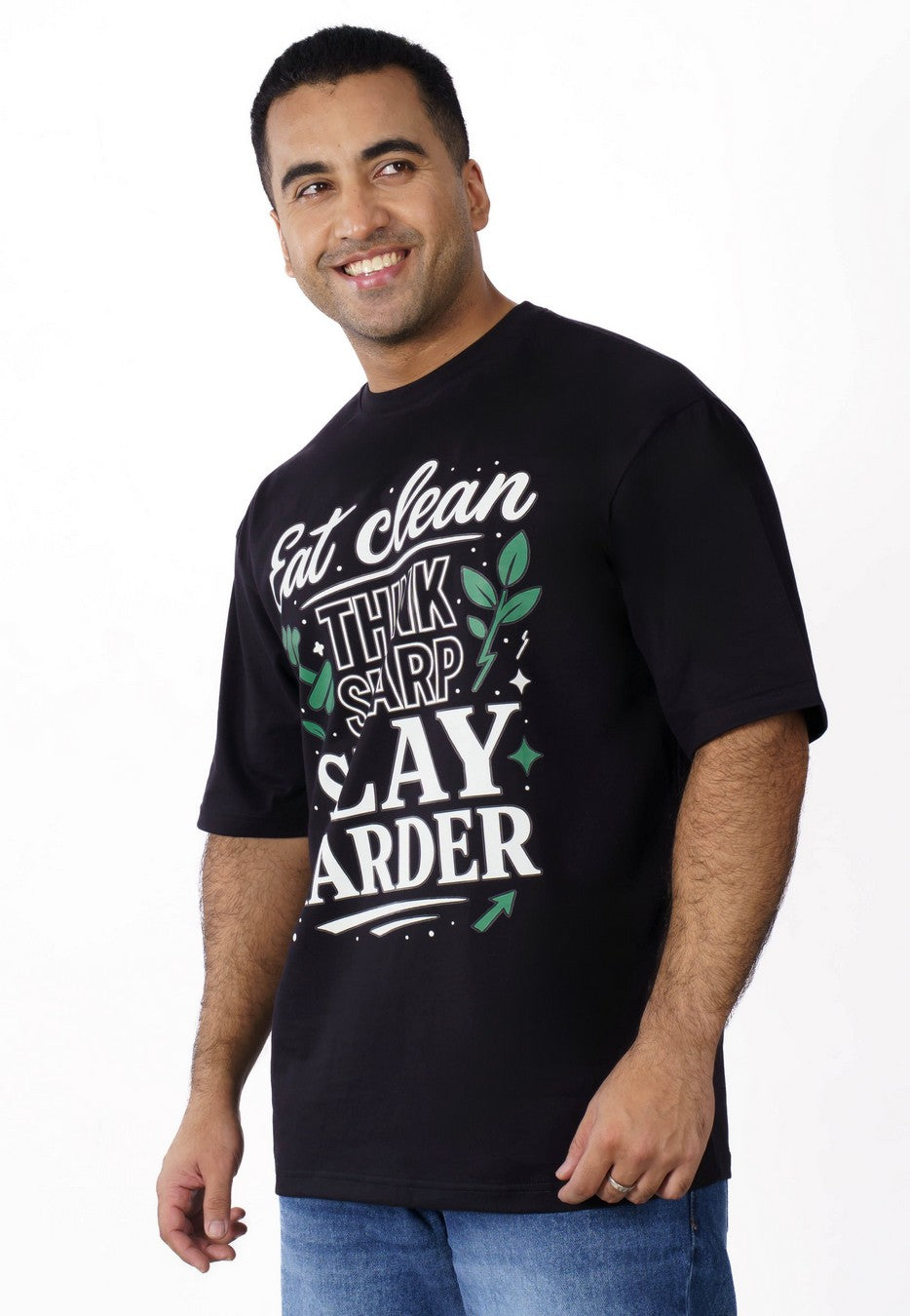 Clean Sharp Dietician Oversized Quote Tshirt For Men 1