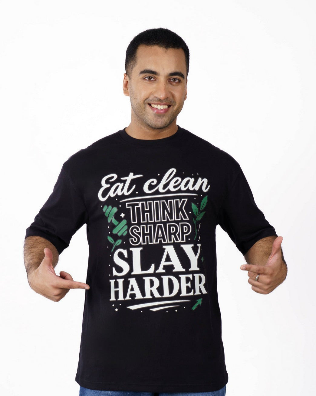 Clean Sharp Dietician Oversized Quote Tshirt For Men 2