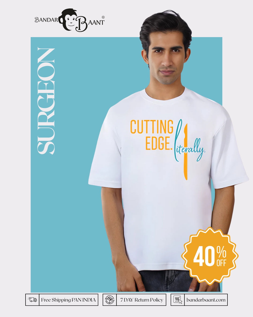Cutting Edge Literally Surgeon Oversized T-Shirt For Men 2