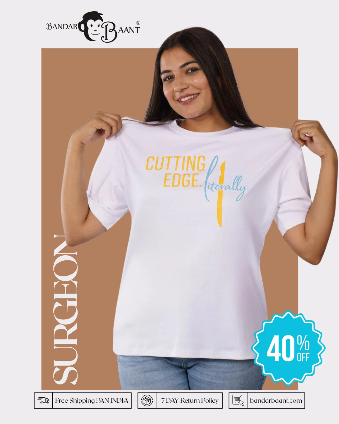 Cutting Edge Surgeon Oversized Trendy Tshirt For Women 6
