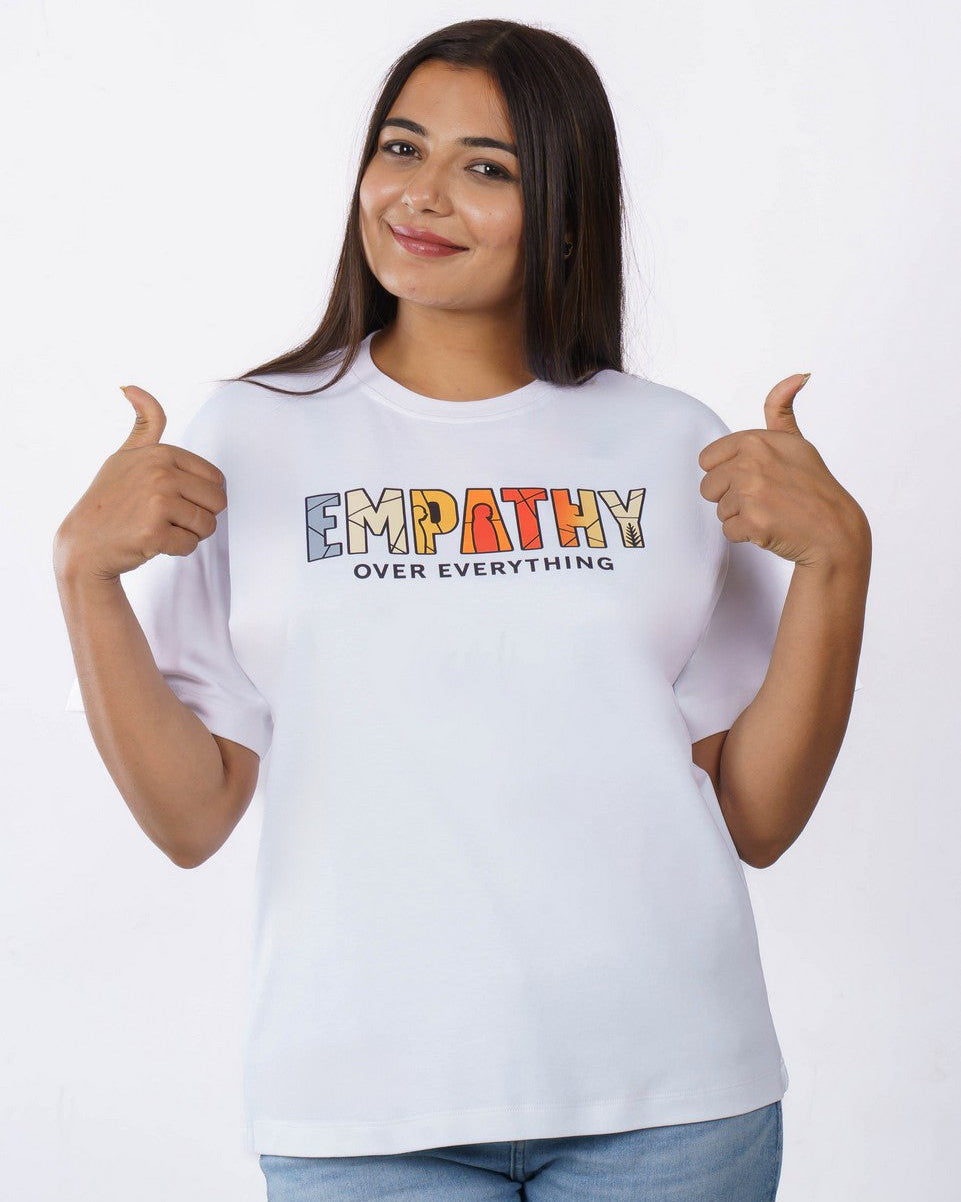 Empathy Psychiatrist Oversized Quote Tshirt For Women 2