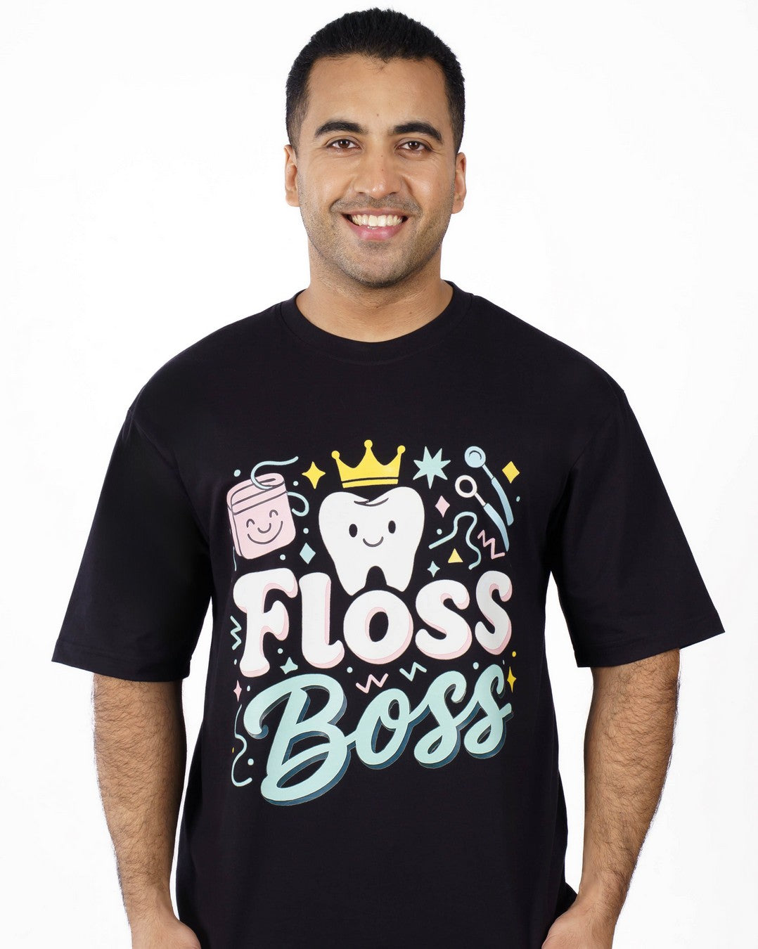 Floss Boss Dentist Oversized Printed T-shirt For Men 4
