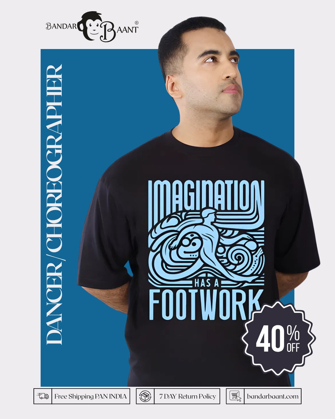 Footwork Dancer Choreographer Oversized T-shirt For Men 1