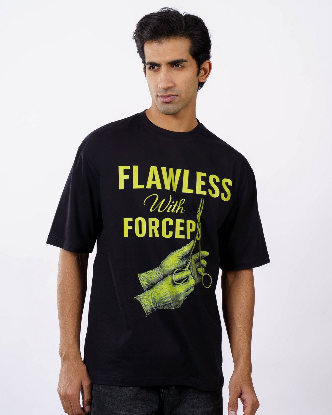 Flawless With Forceps Surgeon Oversized Tshirt For Men 3