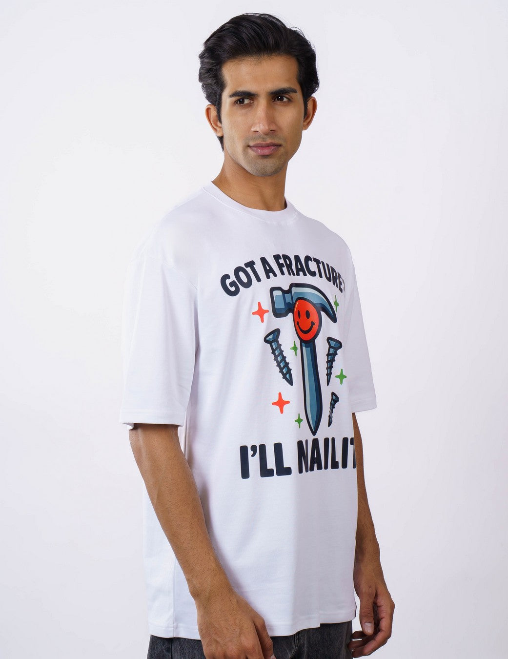 Fracture Nail It Orthopedician Oversized T-shirt For Men 5
