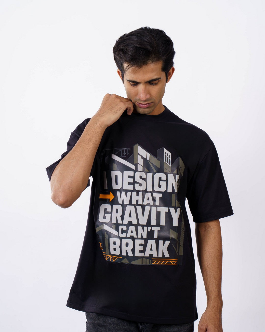 Gravity Break Structural Engineer Oversized Printed Tshirt For Men 5