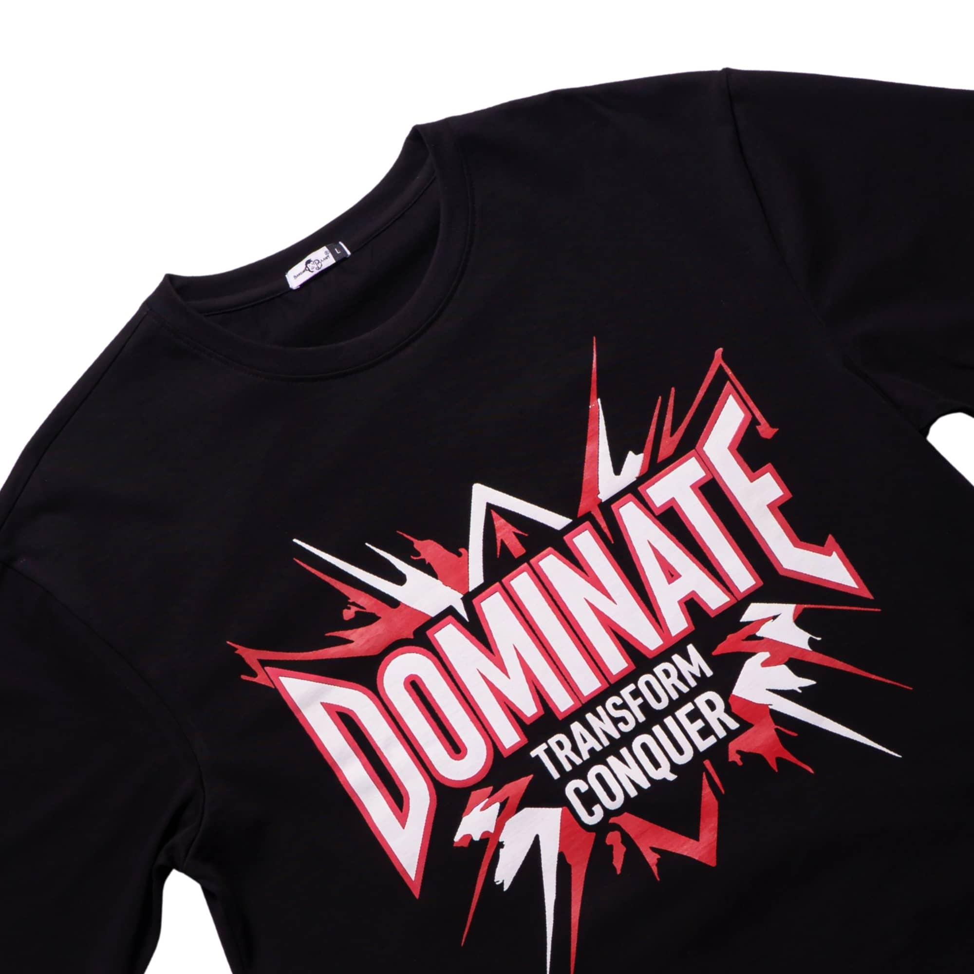 Black oversized fit Tshirt from Bandar Baant Collections with dominate graphic print Gym Enthusiast T-shirt For Men