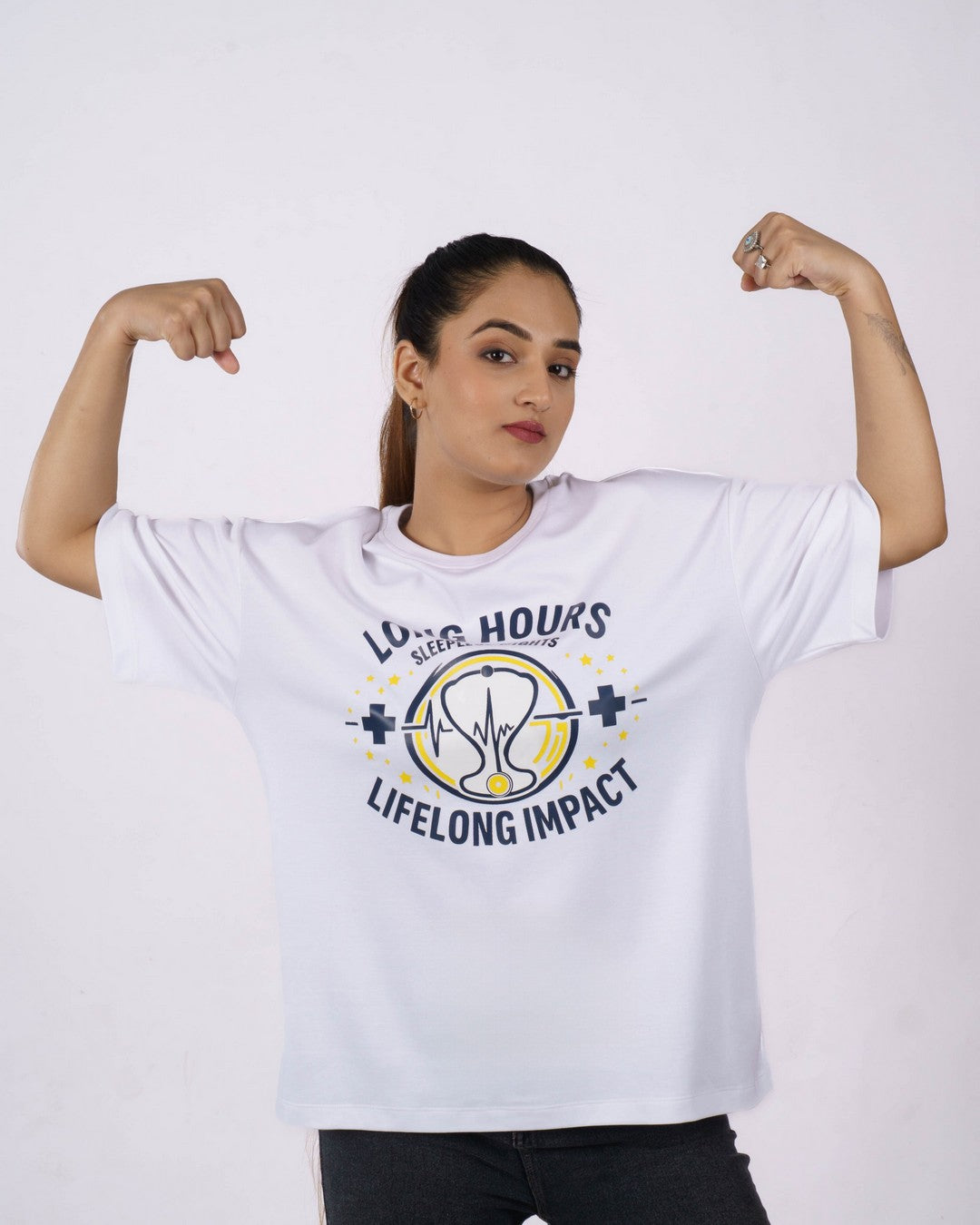 Hours Nights Impact Doctor Oversized T-shirt For Women 1