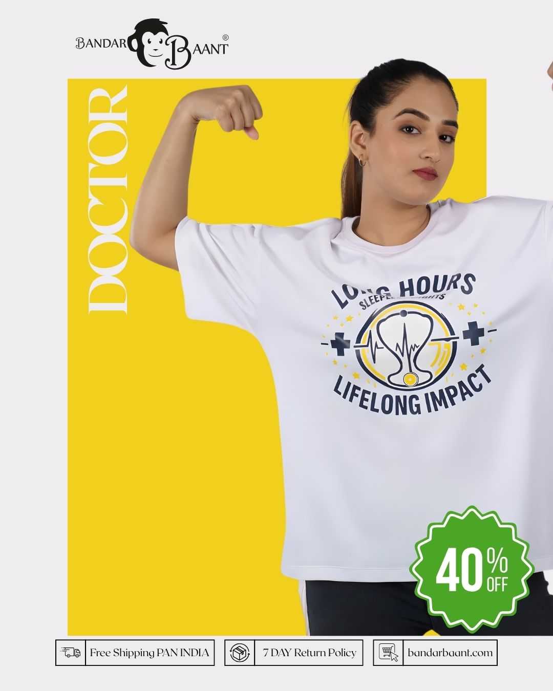 Hours Nights Impact Doctor Oversized T-shirt For Women 6
